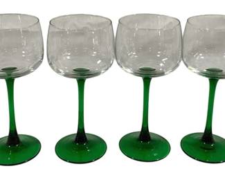 2230 - 4 Stem Wine Glasses - 7" Tall