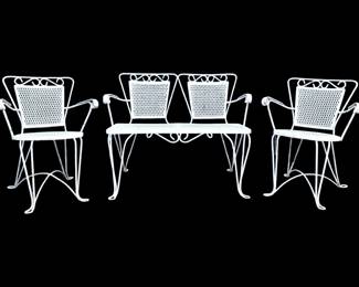 3051 - Salterini Metal 3 Pc Outdoor Set (Description): Settee - 29 x 39 x 23 2 Chairs - 29 x 22 x 23
