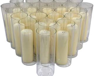 7286 - Assorted Candles & Candleholders - 9.25" Tall