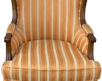 7269 - Heritage Vintage Upholstered Armchair (Description): 39 x 24.5 x 31