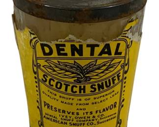 7334 - Vintage Dental Snuff Jar - 4" Tall