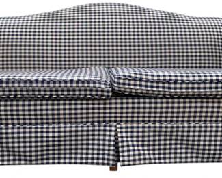 3014 - Gingham Print Couch - 35 x 74 x 31