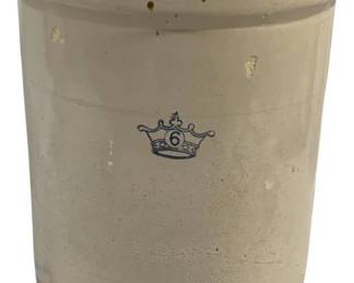 7279 - 6 Gallon Stoneware Crock - 15.5 x 13