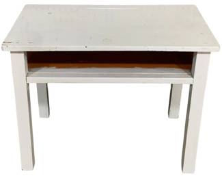 2498 - Small Painted Wood Stand - 21.5 x 17.5 x 28