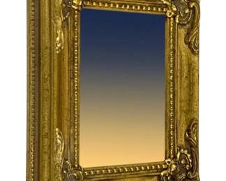 2435 - Mirror 10"x8" (Description): A decorative mirror measuring 10 inches by 8  inches.