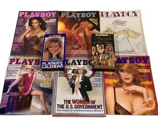 5222 - 6 Playboy Magazine & 2 VHS Tapes