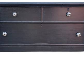 3015 - Bow Front 2 Over 1 Drawer Lowboy Chest (Description): 26 x 46 x 21