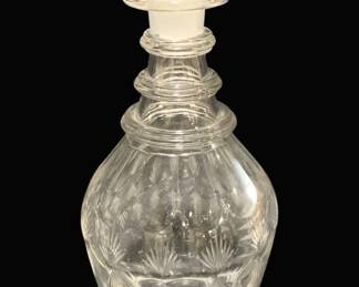 2211 - Glass Decanter - As Is/Damaged - 10" Tall