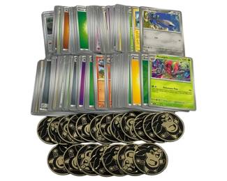 5227 - Pokemon Lot - 200 Cards & 19 Coins