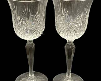 2116 - 2 Wedgwood Wine Glasses 8" (Description): A 2-piece set of Wedgwood glasses. Each glass  measures 8 inches in height.