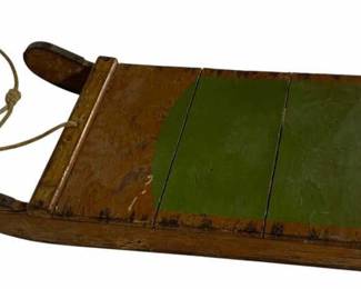 7324 - Antique Child's Wooden Sled - 26 x 14 x 5