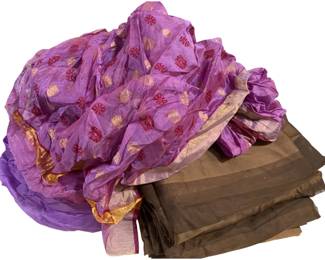 1448 - Moracan/Boho Sheer Cloth & Brown Sheer Curtains