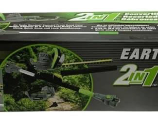 2423 - Earthwise 2in1 Convertible Hedge Trimmer (Description): Earthwise 2in1 Convertible Hedge Trimmer.  This multi-tool easily converts from a  trimmer to an extended pole hedge trimmer,  offering versatility for various yard  maintenance tasks. Used as is electric/electronic/mechanical  item. No guarantee all components, untested.
