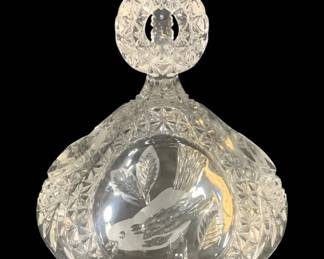 5949 - Hofbauer "Byrdes" Crystal Lid - 6.5 x 6.5