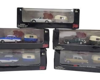 308 - 5 Malibu International 1:87 HO Scale Die Cast Sets (Description): Used primarily by Modelers for their HO Scale  Railroads