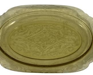 5555 - Federal Amber Madrid Platter - 11.5 x 8