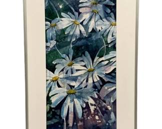 2140 - Elaine Nunnally Framed Watercolor - 24 x 14