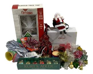 2038 - Assorted Christmas Items (Description): A lot of assorted Christmas items including  decorations and holiday accessories.