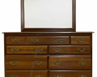 2570 - Kling Bracket Foot Dresser w/ Mirror (Description): 68 x 52 x 20