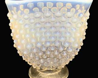 2220 - Fenton Opalescent Hobnail Vase - 3.5" Tall