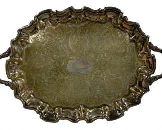 2193 - Silver Plate Serving Platter - 25 x 17