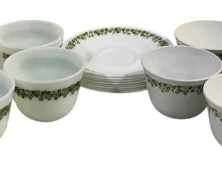 5179 - 8 Corelle Spring Blossom Cups w/ Saucers