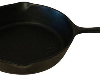 249 - Cast Iron Skillet No. 5 - 8.5" Round (Description): Cast iron skillet marked No. 5. Measures 8.5  inches round.