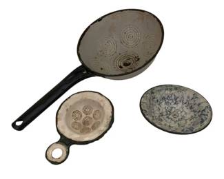 1604 - 3 Enamel Items - 13" Long