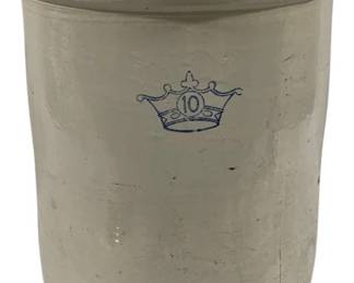 7329 - 10 Gallon Stoneware Crock - 18 x 15
