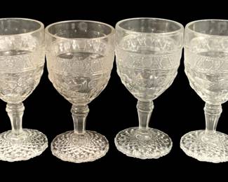 5856 - 4 Indiana Glass Goblets - 4.5" Tall
