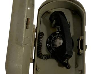 5232 - ITT Rotary Call Box Phone - 9 x 16 x 8 (Description): Used as is electric/electronic/mechanical  item. No guarantee all components, untested.