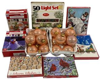 7321 - Assorted Christmas Items (Description): Used as is electric/electronic/mechanical  item. No guarantee all components, untested.