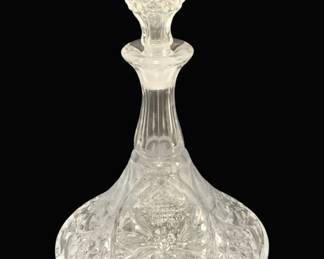 2215 - Crystal Ship's Decanter - 12" Tall