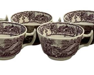 5208 - 8 Royal Staffordshire by Clarice Cliff Cups (Description): 2.5"