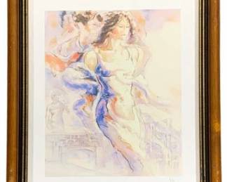 2864 - Framed Print "Memories of Florence" by P. Nixon (Description): 12.5 x 11