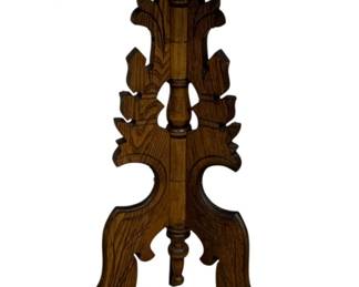 2491 - Victorian Carved Walnut Plant Stand (Description): 29 x 15 x 14.5