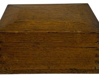 2153 - Antique Wood Box - 8.5 x 6 x 4.5