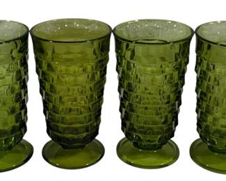 5171 - 4 Olive Green Whitehall Tumblers 6"