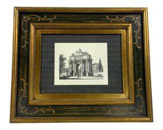 2131 - "Arc De Triomphe Gallo" Framed Print (Description): 21.5 x 25.5