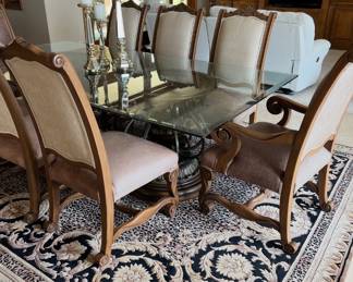 Leather and Upper Fabric Chairs $120 each