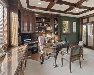 Desk $400 and Leather Desk Chair $185