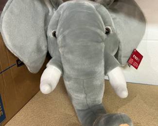 FAO Schwartz Elephant Trophy Head Wallmount Plush