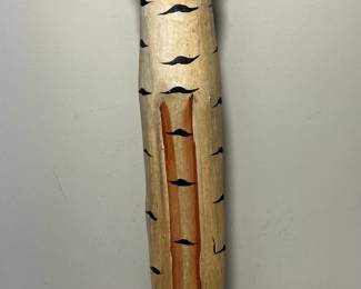 Large Cat Wood Sculpture Hand Carved Tiger Balinese Folk Art