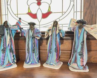 4 Nathany Natani YIGAL Bezalel Art Statue Figurines Brass Rubber Clay Jewish