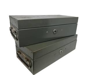 2 Metal Storage Boxes by ASCA Steelmaster 10"x4.5"x3" No Keys