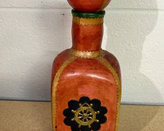 Italian Leather Wrapped Decanter