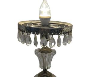 Vintage Michelotti Crystal Boudoir Parlor Lamp