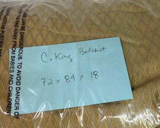 Waterford Linens California King Gold Bedskirt