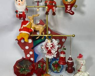 Vintage Christmas Ornament Lot, MCM