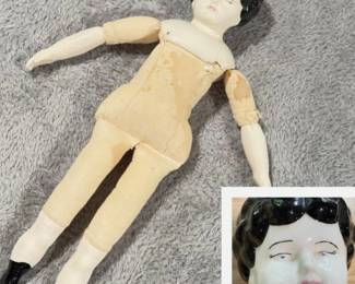 German Antique Lowbrow China Doll 18"